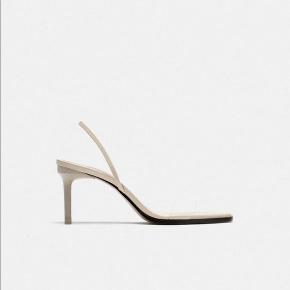 Zara Vinyl Clear Strap Sandals